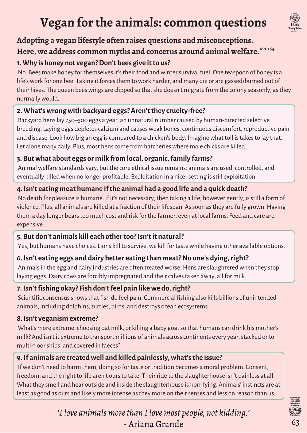 Page 63 — Animal welfare concerns