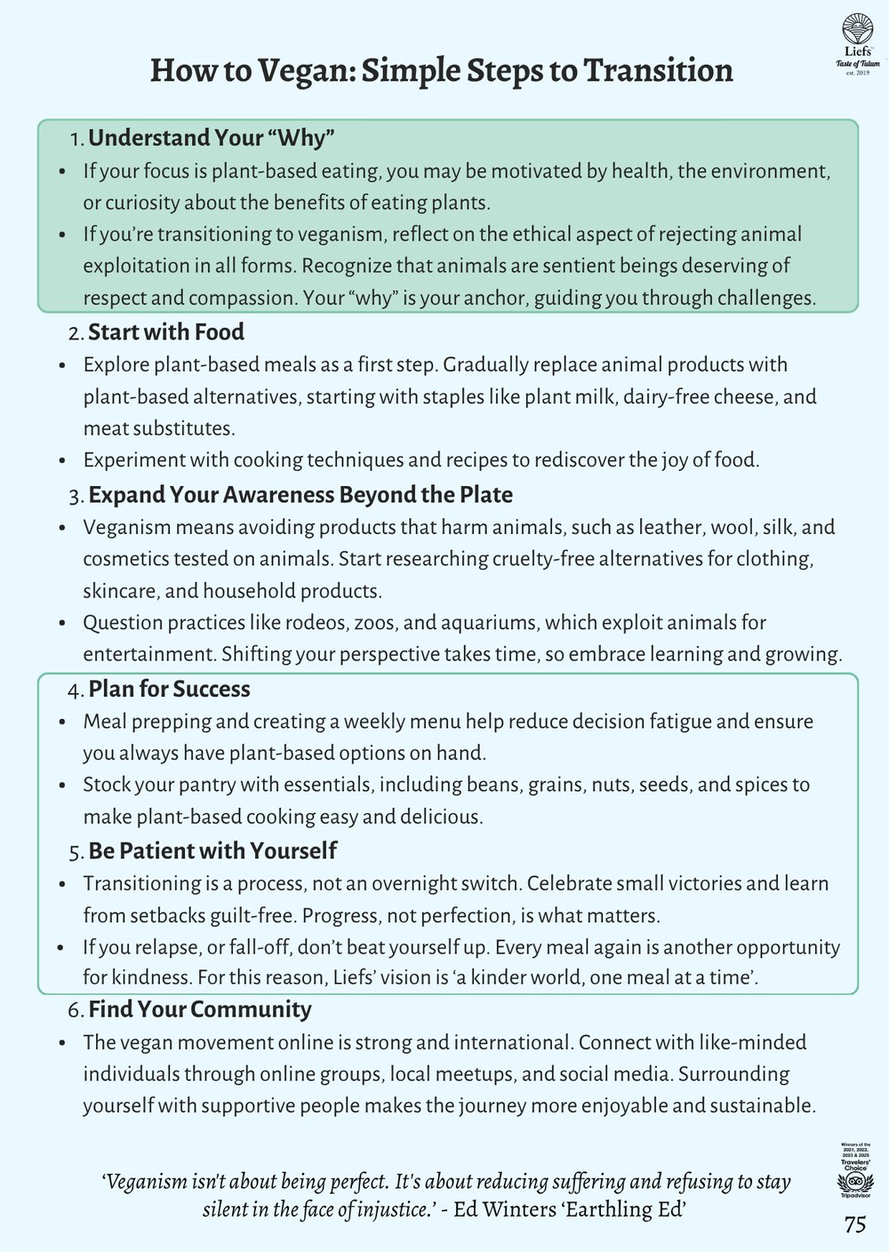 Page 75 — How to transition to veganism