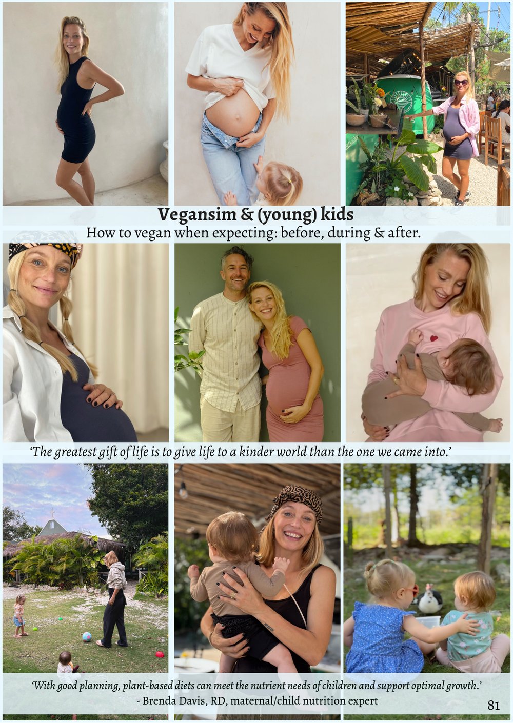 Thomas, Fem and their daughters — vegan family in Tulum